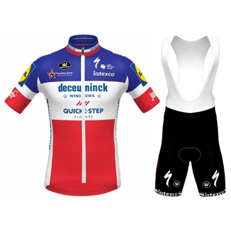 Set Fietsshirt + Korte Koersbroek 2021 Deceuninck-Quick-Step N001